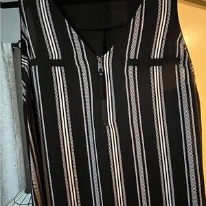 Candies Brand Chic Black and White Striped Top